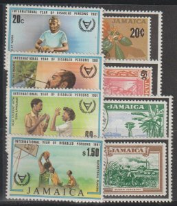 Jamaica SC 504-507, 508-511 Mint, Never Hinged