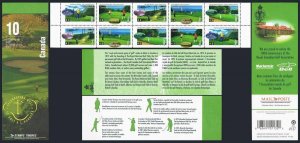 Canada 1553-1557b booklet,MNH. Golf Week 1995.Amateur Championship,Clubs.