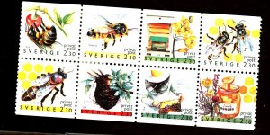 Sweden #1819-28a MINT Booklet Pane FVF NH Cat$20