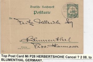 1908 Herbertshone, German New Guinea to Blumenthal, Germany (HS1150)