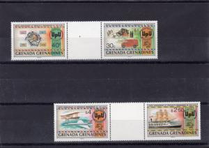 Grenadines 1982 Concorde set of 4 perforated inter-paneau se-tenant gutter-pairs