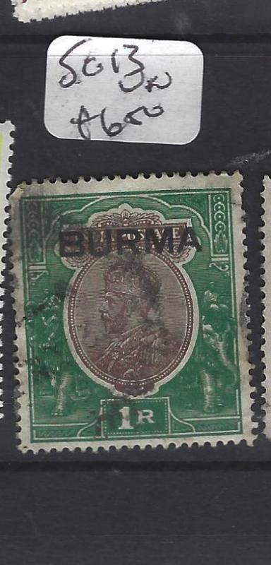 BURMA (P0204B) ON INDIA KGV 1R  SG 13   VFU