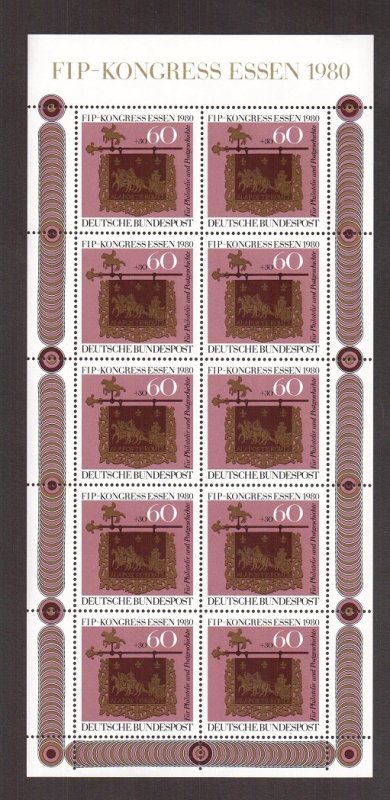 Germany #B581  MNH  1980 Posthouse sign Altheim  Sheet / kleinbogen