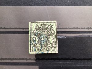 German states Hanover 1855 used imperf stamp  Ref 57437