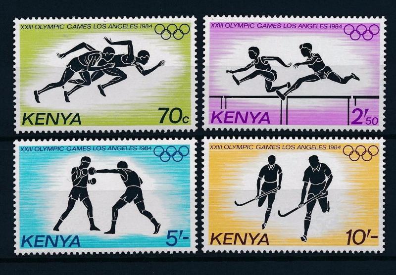 [55376] Kenya 1984 Olympic games Los Angeles Athletics Boxing Hockey MNH