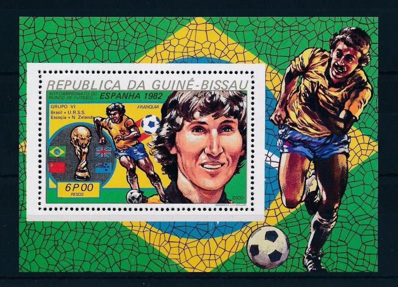 [60470] Guinea Bissau 1982 World Cup Soccer Football Zico MNH Sheet