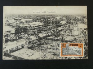 view of Lome coconut tree maximum card Togo 1925