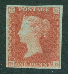 SG 8 1d red-brown plate 152 lettered BG. Unmounted mint. 4 good to large... 