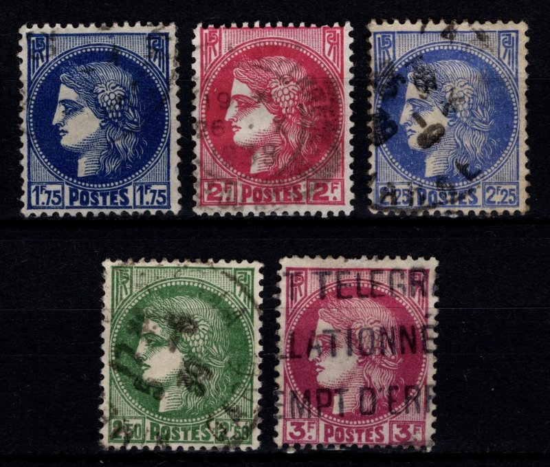 France 1938-40 Ceres Def., Part Set [Used]