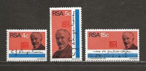 South Africa Scott catalog #395-397 Mint NH