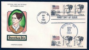 UNITED STATES FDC 1¢ Dorothea Dix DUAL 1983 Collins H-P H701