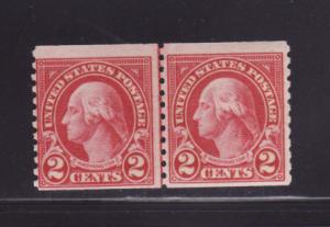 United States 599 Line Pair MNH President George Washington