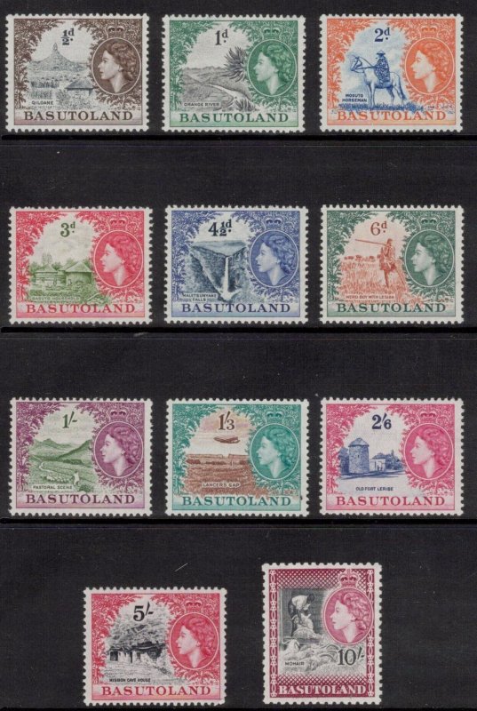 BASUTOLAND 1954 Definitives; Scott 46-56, SG 43-53; MNH