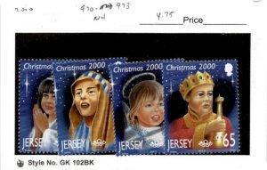 Jersey, Postage Stamp, #970-973 Mint NH, 2000 Christmas (AB)