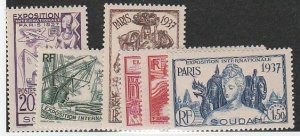 FRENCH SUDAN #106-11 MINT HINGED COMPLETE