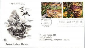 FDC 2008 SC #4352 Common Merganser & Snake - Empire MI - Pair - J2059