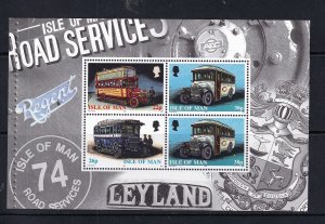 Isle Of Man  1999  - Vintage Manx Buses  - MNH -  Bklt pane # 833a