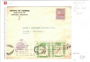 PARAGUAY Official Cover Asuncion Banking GB Scotland Dundee 1936{samwells}SV25