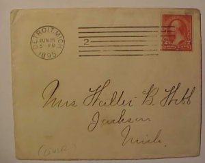 US CARRIER JACKSON MICHIGAN B/S FROM DETRIOT 1895