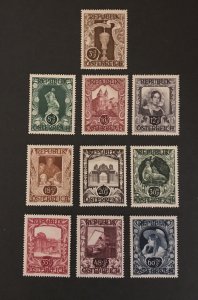 Austria 1947 #B208-17, MNH, SCV $3.40