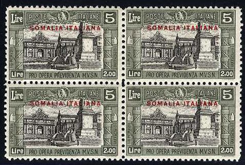 Italian Colonies, Somalia #B25-27 (Sass.119-122) Cat€220 (for singles), 192...