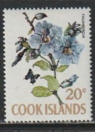 1967 Cook Islands - Sc 212 - MNH VF - 1 single - Thunbergia