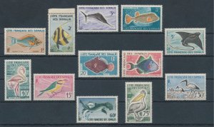 1959-60 Cote Francaise des Somalis - Yvert catalogue no. 292/303 - Pisces and Pu