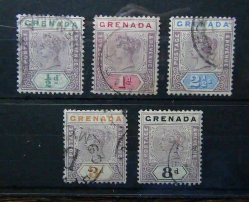 Grenada 1895 - 1899 values to 8d Used 