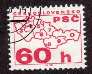 Czechoslovakia 1971 - CTO-NH - Postal Code Map