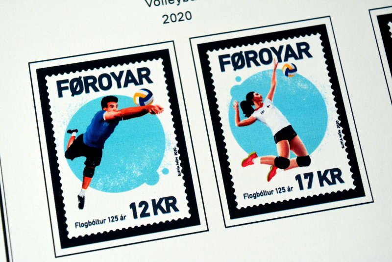 COLOR PRINTED FAROE ISLANDS 2011-2020 STAMP ALBUM PAGES (38 illustrated pages)