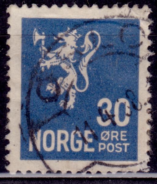 Norway, 1926, Lion Rampant, 30o, sc#122, used