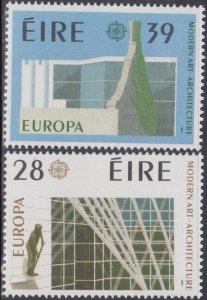 IRELAND Sc # 689-90 CPL MNH EUROPA 1987, MODERN ARCHITECTURE