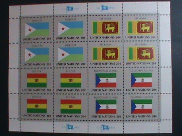 ​UNITED NATION-1981 SC#350-3 -FLAGS SERIES MNH FULL SHEET- VERY FINE