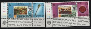 JERSEY,  307a, 309a   MNH SET,  EUROPA, WITH MARGINS