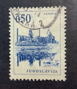 Yugoslavia 1966 Scott 836 used - 0.50 d, Zenica ironworks