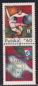 Poland 1970 Sc 1740 European Soccer Cup Finals Stamp CTO Tab
