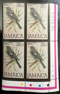 Jamaica Scott# 476 VF NH Unused Plate Block of 4 Cat $14.95+