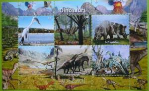 MALAWI SHEET CINDERELLA DINOSAURS