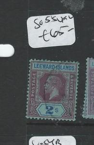 LEEWARD ISLANDS (P0606BB) KGV 2/-  SG55  VFU