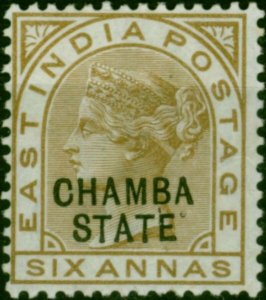 Chamba 1890 6a Olive-Bistre SG12 Fine MM