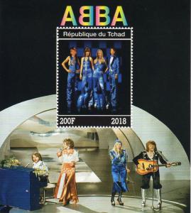 Chad 2018 Tribute to ABBA Swedish Pop Group S/S Perforated MNH