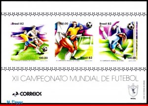 1789 BRAZIL 1982 WORLD CUP CHAMPIONSHIP SPAIN, FIFA SOCCER FOOTBALL RHM B-50 MNH
