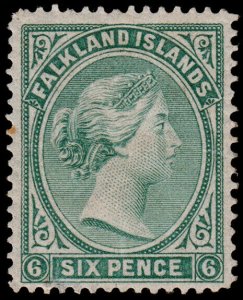 Falkland Islands Scott 3 (1878) Mint H F-VF, CV $125.00 M