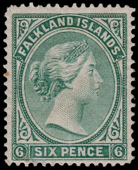 Falkland Islands Scott 3 (1878) Mint H F-VF, CV $125.00 M