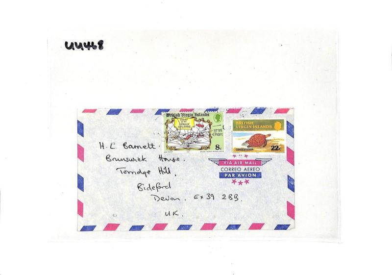 UU468 1979 British Virgin Islands Devon GB Cover {samwells-covers}