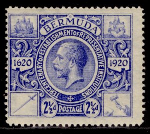 BERMUDA GV SG69, 2½d bright ultramarine, LH MINT. Cat £15.