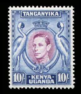 Kenya, Uganda and Tanganyika #84 (SG 149b) Cat£55, 1938-54 10sh ultramarine ...