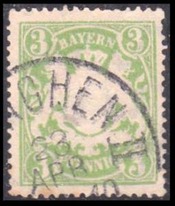 Germany Bavaria Scott 59 Used.