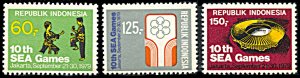 Indonesia 1056-1058, MNH, 10th South-east Asia Games