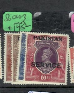 PAKISTAN KGVI 1R-10R  SG O10-13   MOG    P0515A  H